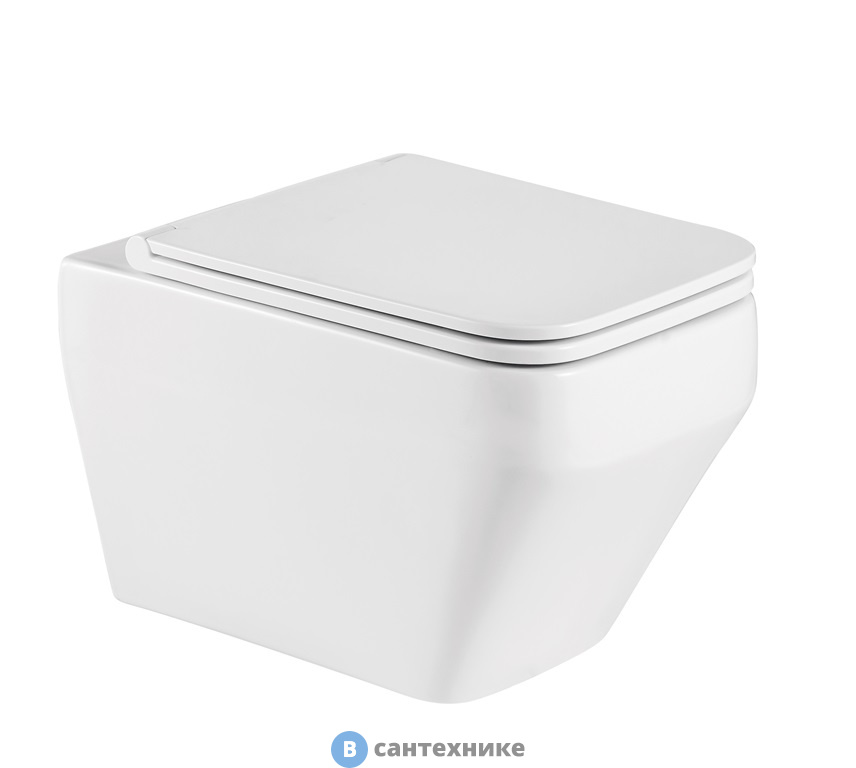 Унитаз с инсталляцией WELTWASSER и кнопкой смыва (AMBERG 497 + HOFBACH 041 GL-WT + AMBERG RD-MT CR)