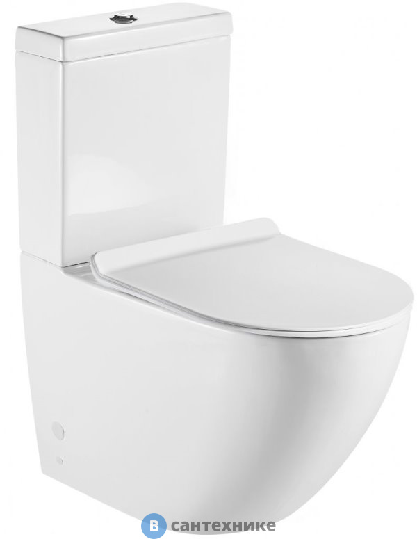 Чаша без бачка BelBagno AMANDA BB051CPR безободкового, P-trap, без сиденья (385х620х845)