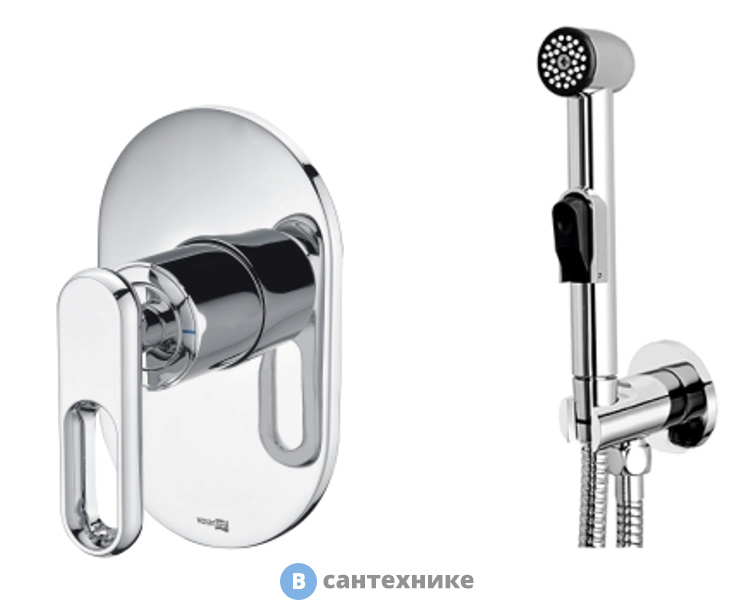 Встраиваемый комплект WasserKRAFT A111856 для биде со шлангом 100 см