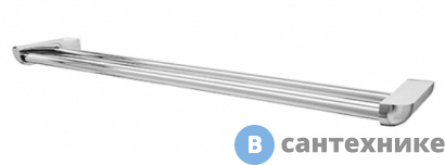 картинка Штанга для полотенец WasserKRAFT Kammel K-8340 двойная металл, хромоникелевое покрытие
