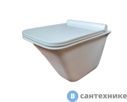 картинка Унитаз Bolu Palma BL-34E054 подвесной безободковый с ультратонким сиденьем с микролифтом