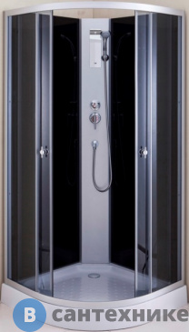 картинка Душевая кабина OSK А-03 (80х80) черная
