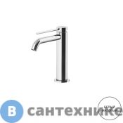 Смеситель Gattoni CIRCLE TWO для раковины высокий 177 мм, на 1 отверстие, излив 135 мм, с донным клапаном, BIANCO OPACO (9144/91BO)