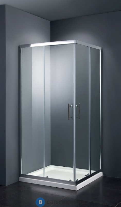 Душевое ограждение Black&White S102 (900x900x1950)
