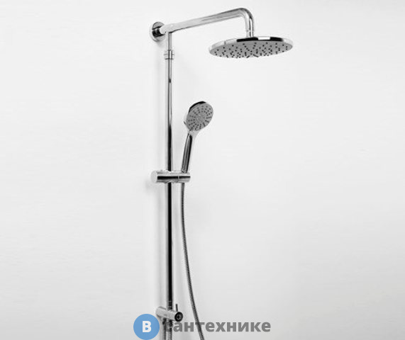 Душевая стойка WasserKRAFT A066 85/120х57,5 см латунь, нержавеющая сталь, хромоникелевое покрытие