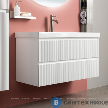 картинка Тумба под раковину Aquanet Альтера 100 белый матовый (337157)