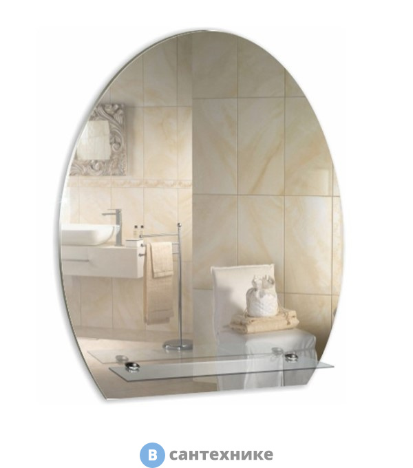 Зеркало Loranto Уют 500х575 с полкой (00000000410)