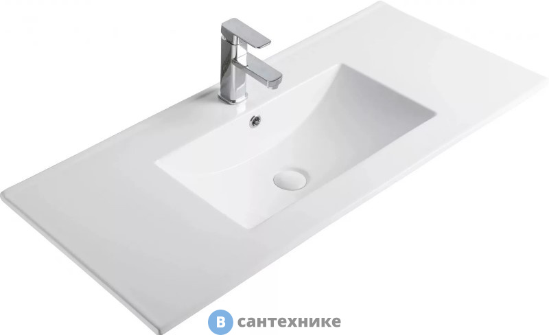 Раковина GID-ceramic 9080e встраиваемая сверху, белый (810х465х170)