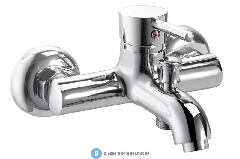 Смеситель AZARIO TASCO AZ-15160511 для ванны с коротким изливом, хром