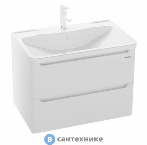 Тумба под раковину Grossman АДЕЛЬ-70 см подвесная, с 2-я ящ. белая (под ум. Адель-70)