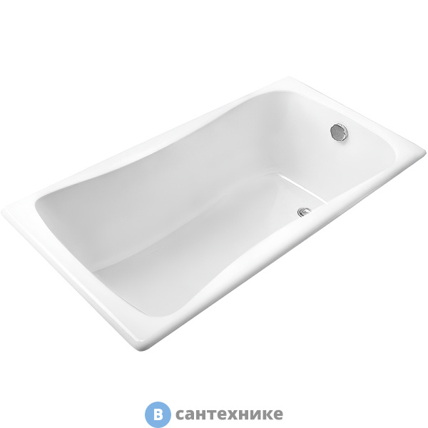 Ванна чугунная Jacob Delafon Bliss E6D902-0 170x75, без ножек и сифона