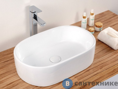 картинка Раковина BelBagno BB1048 накладная, овальная 550x350x140