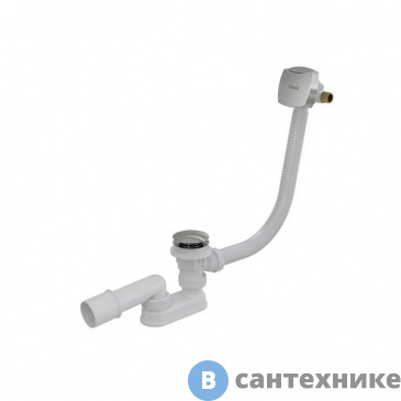 картинка Сточный комплект с заполнением переливом Ravak Click Clack хром (квадратный) 800мм (X01505) ванны и комплектующие