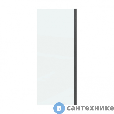 картинка Боковая стенка Grossman Classic 200.K33.04.90.42.00 (90*195) графит сатин, стекло прозрачное