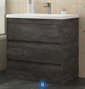 картинка Тумба под раковину Art & MAX FAMILY-M FAMILY-M-750-3C-PIA-IS напольная с тремя выкатными ящиками, Iron Stone, 750x470x845