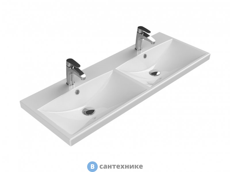 Раковина BelBagno BB-0325-120-2-LVB двойная 1200x450
