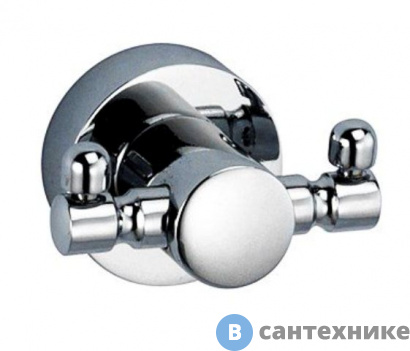 картинка Крючок двойной WasserKRAFT Donau K-9423 металл, хромоникелевое покрытие