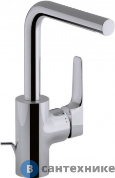 картинка Смеситель Jacob Delafon ALEO E72357-CP для умывальника c донным клапаном и гибкой подводкой (хром)