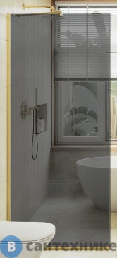 картинка Душевая перегородка в профиле MaybahGlass 1950*790 Стекло 8 мм Графит (MGD-698-3у)