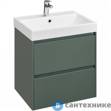 картинка Тумба под раковину Roca ONA 58,5 A857613513 подвесная, зеленый матовый