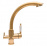 Смеситель FLORENTINA ШАЛЕ золото для кухни (333.28H.2113.710)