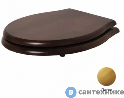 картинка Сиденье AZZURRA Giunone-Jubilaeum для унитаза дерево, шарниры золото (микролифт) (1800NM/F noce/oro)