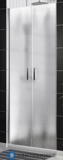 Душевая дверь BelBagno UNO-B-2-90-CH-Cr 900x1900, стекло шиншилла, профиль хром