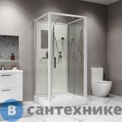 Душевая кабина Niagara Standart ST80/15Q/BK (80х80х200) квадрат, поддон 15 см, распашная, проф. белый, без крыши
