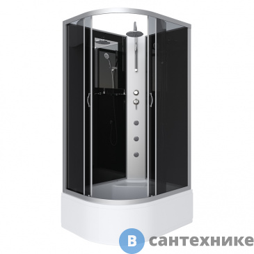 картинка Душевая кабина Niagara NG-2510-14RBKTG (1200х800х2150) высокий поддон, стекло тонированное