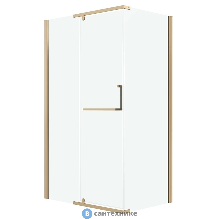 Душевое ограждение Grossman Pragma 120.K33.03.1080.32.00 (100*80*195) золото сатин, стекло прозрачное, без поддона