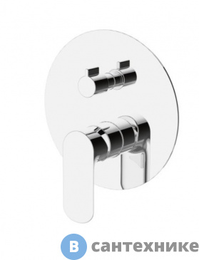 картинка Смеситель BelBagno ANCONA-VDI-CRM встраиваемый, для душа с переключателем на два выхода, хром