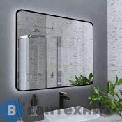 Зеркало Grossman ELEGANS-норма BLACK (900*800*45) LED с сенсорным выключателем и подогревом (1790802)