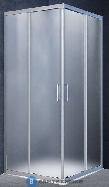 Душевой уголок Vincea Alpha VSS-3AL100MT, 1000*1000, хром, стекло текстурное, без поддона