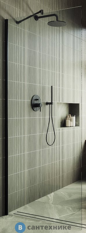 Душевая перегородка в профиле MaybahGlass 1950*790 Стекло 8 мм Бесцветное (MGD-695-6ш)