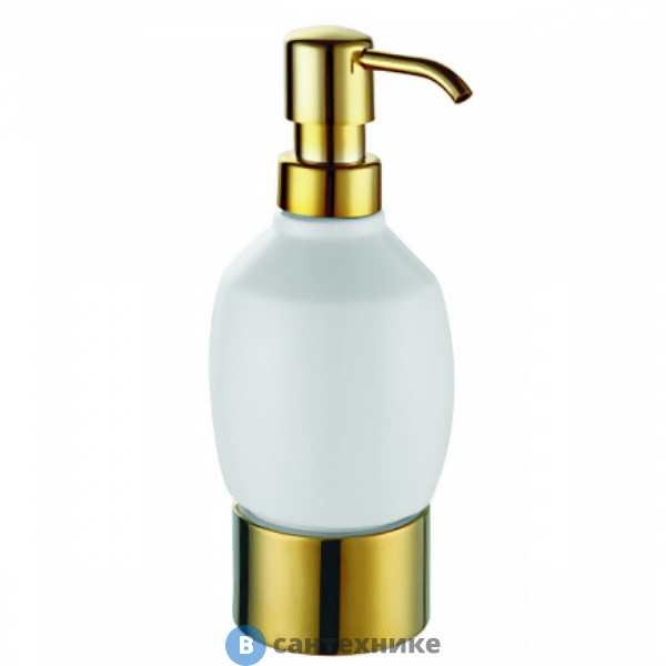 Дозатор AZARIO ELVIA жидкого мыла керамический настольный, золото (AZ-128AG)