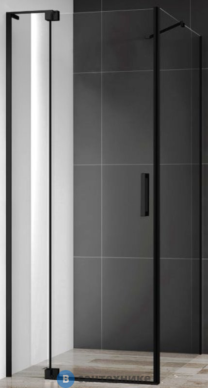 Душевой уголок Cezares SLIDER-AH-1-80-70/80-C-NERO (700-800)x800x1950 без поддона