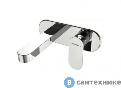 картинка Смеситель Bravat P69182C-ENG встраиваемый настенный для раковины Gina, без внутренней части