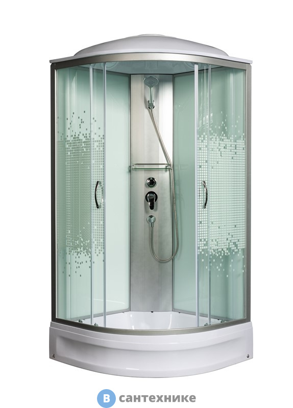 Душевая кабина МОНОМАХ 90/24 С МЗ 900*900*2100, полукруг (10000005772)