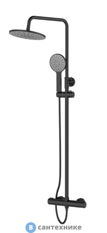 Душевая система Agger Thermo A2451244 термостат, чёрный