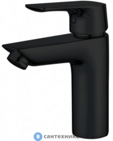 Смеситель Aquanet AF330-10B Static для умывальника, чёрный матовый (261820)