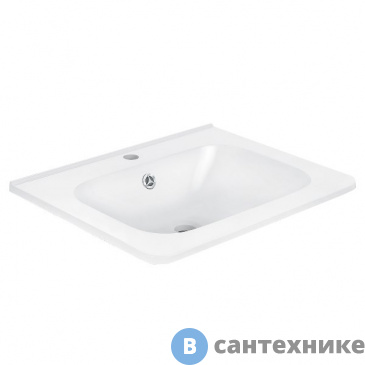 картинка Раковина Vincea VCB-2VP600W из искуственного камня, белый