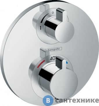 картинка Смеситель Hansgrohe 15757000 Термостат с запорным вентилем Ecostat