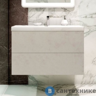 картинка Тумба под раковину Art & MAX AM-Verona-Push-900-2C-SO-Ven подвесная с двумя выкатными ящиками, 900x450x550