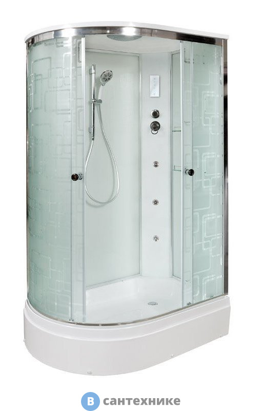 Душевая кабина Deto ЕМ2712R с гм. и эл. (120х80х220 см)