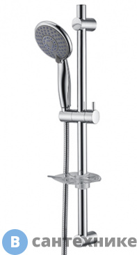 картинка Душевой гарнитур WasserKRAFT A004 66 см нержавеющая сталь, хромоникелевое покрытие