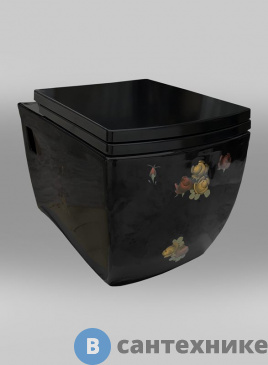 картинка Унитаз подвесной Arcus G-050 черный HXY (без сиденья)