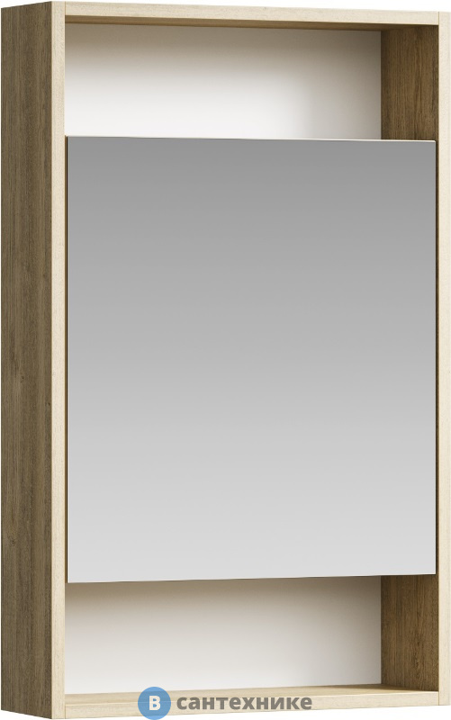 Шкаф-зеркало Aqwella Сити дуб балтийский (SIT0405DB)