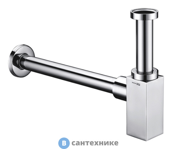 Сифон WasserKRAFT A072 для раковины латунь, нержавеющая сталь, хромоникелевое покрытие