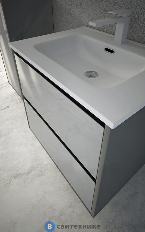 Раковина Cezares из искусственного мрамора 50203 Bianco (61x46)