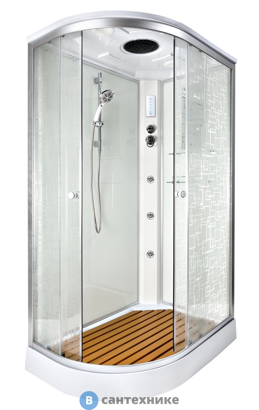 Душевая кабина Deto ЕМ1512 R с гм. и эл. (1200*800*2200)